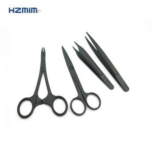 HZMIM Mode Kustomisasi Instrumen Bedah Sekali Pakai Hitam 14Cm Gunting Tang Plastik Bening Pinset Sekali Pakai untuk Bedah - Product Image 5