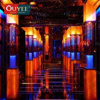 Diseño Interior Moderno Personalizado para Club Nocturno, Luces LED para DJ, Mueble de Exhibición, Mesa de Salón, Muebles de Exterior Ecológicos de Metal y Vidrio