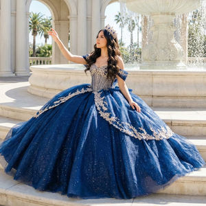 Vestido <span class=keywords><strong>de</strong></span> Quinceañera Azul Rey Jancember 5926, Vestido <span class=keywords><strong>de</strong></span> Gala con Bordado Plateado, Vestido <span class=keywords><strong>de</strong></span> Novia Azul Marino, Brillante, para Fiesta <span class=keywords><strong>de</strong></span> Quince Años, Banquete o Evento - Product Image 1