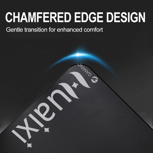 Custom Logo Black Tempered Glass Gaming Mouse Mat Ultra-Smooth Micro-Etched Surface Shatter Resistant with Silicone Base OEM - Product Image 3