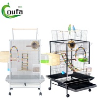 Vente de grandes cages à oiseaux en métal, volières pour perruches, cages et maisons pour animaux de compagnie, cages à oiseaux durables en fil de fer pour perroquets, canaris, oiseaux