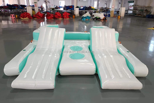 Materassino Gonfiabile Mare per 6 Persone Divano Gonfiabile per Lago e Fiume Lounge Galleggiante per Acqua Isola Gonfiabile per Piscina - Product Image 6