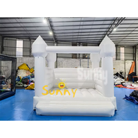 Château gonflable commercial mini pour extérieur, toboggan rebondissant, château de mariage, maison de fête, capacité 300 kg, installation facile
