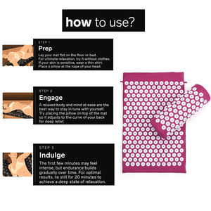 Cojín masajeador Estera de acupresión Masaje corporal Aliviar el dolor de estrés Estera de yoga con almohada Estera de acupuntura - Product Image 5