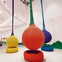 Columpio de Bolas Tejido a Mano Ropecube, Columpio de Entrenamiento de Integración Sensorial, para Niños, Uso en Interiores y Exteriores, Jardín de Infancia