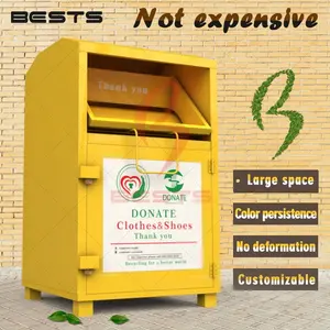 Wholesale Custom Recycle Bin Clothes Outdoor Public Clothing Donation Bin