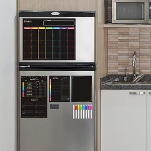 <span class=keywords><strong>Calendario</strong></span> de borrado en seco magnético, tablero de nevera, planificador de comidas <span class=keywords><strong>semanal</strong></span>, tablero de menú para cocina, estilo <span class=keywords><strong>pizarra</strong></span> - Product Image 1