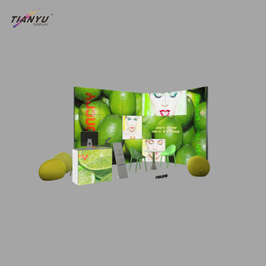 Mostrador Promocional Portátil Resistente con <span class=keywords><strong>Soporte</strong></span> para <span class=keywords><strong>TV</strong></span>, <span class=keywords><strong>Mesa</strong></span> de Exhibición con Logotipo, Caja de Luz Roja - Product Image 4