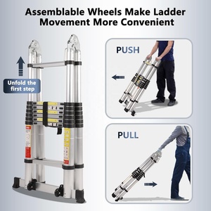 Thang gấp đa năng hai mặt có bản lề, chiều cao 6+6, 7+7, 8+8, 9+9 bậc, chiều dài 1.9+1.9 mét, 2.5+2.5 mét - Product Image 5