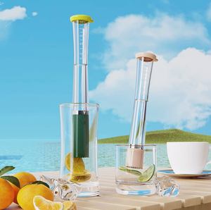Molinillo de Limón de Acero Inoxidable de Grado Alimenticio, Triturador de Hielo, Exprimidor Manual de Frutas, Juego de Herramientas de Barra, Estilo Moderno, Portátil, Reutilizable, para Uso Doméstico - Product Image 1