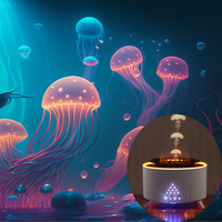 Diffuseur d'arômes AromaNnano Cool-Looking Jellyfish Mist 350ml, diffuseur d'arômes mignon avec LED RGB contrôlable par application pour usage domestique