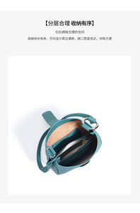 Nouveau sac à bandoulière pour femme en <span class=keywords><strong>cuir</strong></span> véritable personnalisé avec un design tendance, sac seau <span class=keywords><strong>de</strong></span> grande capacité, sac bandoulière décontracté - Product Image 3