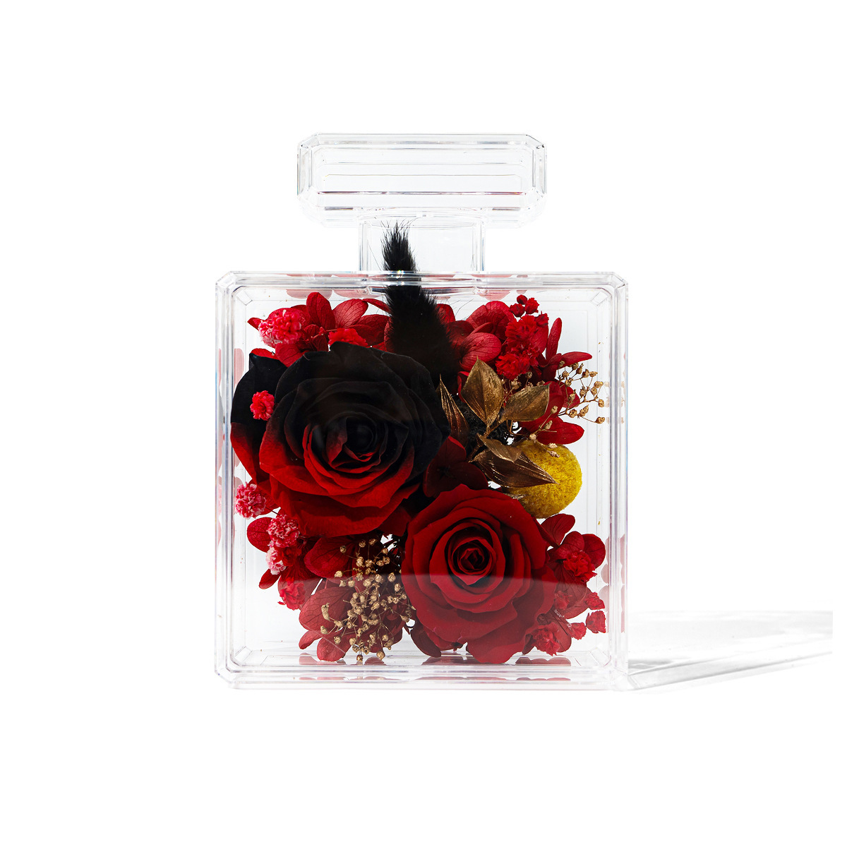 Bouteille carrée rouge
