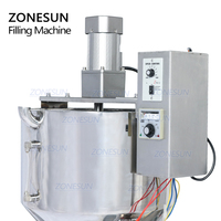 Machine de remplissage et d'emballage semi-automatique ZONESUN à buse unique pour crème, miel, sauce chocolat et pâte, avec chauffage intégré