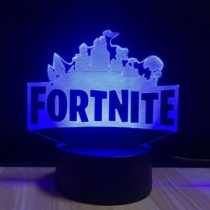 Lampe acrylique 3D Illusion Fort Nite 3D avec base noire tactile 7 couleurs pour les amateurs de jeux - Product Image 3