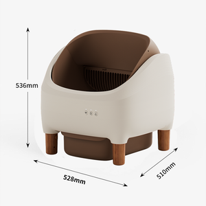 Smart <strong>Litter</strong> <strong>Box</strong> Self Cleaning Automatic 65L Open Top Electric <strong>Cat</strong> Toilet Wifi Remote APP Control Modern Design - Product Image 6