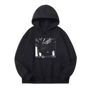 Sudadera con Capucha Gráfica Informal de Otoño, Tejida a Crochet, Antihero, Resistente al Viento, 100% Algodón, 7 Colores - Product Image 1