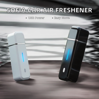 Diffuseur d'air électrique USB intelligent moderne pour voiture avec clip de ventilation et personnalisation du parfum |   Diffuseur d'arômes intelligent programmable pour voiture