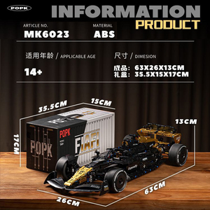 Kit de modèle de voiture de course <span class=keywords><strong>F1</strong></span> à l'échelle <span class=keywords><strong>1</strong></span>:<span class=keywords><strong>8</strong></span>, briques de construction très détaillées, assemblage facile, jouet éducatif, cadeaux pour adultes et adolescents - Product Image 6