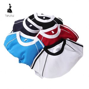 <span class=keywords><strong>Camiseta</strong></span> <span class=keywords><strong>de</strong></span> Verano <span class=keywords><strong>Nueva</strong></span> con Tres Rayas en el Hombro, Cuello Redondo, Estilo Vintage para Hombre y Mujer, Tallas S-4XL - Product Image 4
