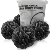 Éponge de Douche Exfoliante Naturelle en Charbon de Bambou avec Logo Personnalisé, Loofah, Gant de Bain, Ceinture Corporelle Simple, Vente en Gros HanBin