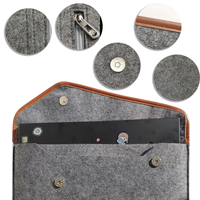 Pochette d'enveloppe en feutre A4/A5 multifonction avec logo personnalisé pochette de rangement pour documents avec sangle/bouton chemise en feutre