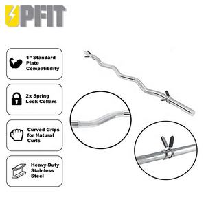 <span class=keywords><strong>Barra</strong></span> <span class=keywords><strong>EZ</strong></span> Curl para Gimnasio UPFIT, <span class=keywords><strong>Barra</strong></span> Estándar de 1 Pulgada, 1.2 m de Longitud, 10 kg, <span class=keywords><strong>Barra</strong></span> para Levantamiento de Pesas y Curl de Bíceps, Collares de Resorte, Unisex - Product Image 6