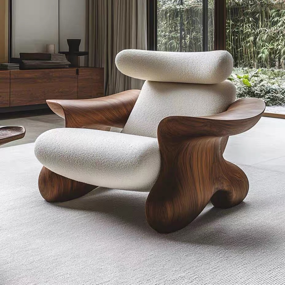 living room chair wood soft