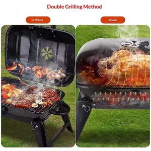 Portable <strong>Charcoal</strong> Barbecue <strong>Grill</strong> <strong>Small</strong> Smoking Folding Tabletop <strong>Charcoal</strong> BBQ <strong>Grill</strong> for Camping Patio Backyard Outdoor Cooking - Product Image 2