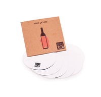 Verseur de vin personnalisé imprimé, anti-goutte, en argent, cadeau promotionnel pour club de vinothérapie