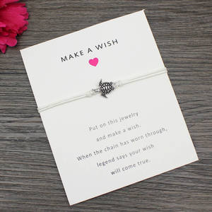 Bracelets d'amitié en cire colorée tressée à la main en gros Bracelets femmes hommes carte <span class=keywords><strong>de</strong></span> souhaits série marine Bracelet tortue <span class=keywords><strong>de</strong></span> mer en argent - Product Image 6