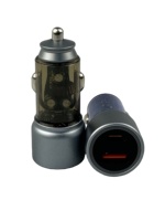 Chargeur de voiture rapide en alliage d'aluminium A+C USB certifié CE 38W, portable, pour téléphone portable et ordinateur portable