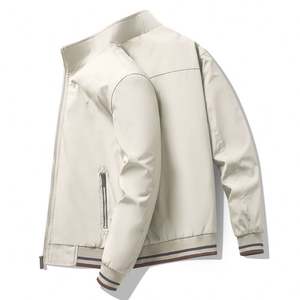 Abrigo de Moda con Cuello Alto para Hombre, Chaqueta Moderna con Cierre de Cremallera, Ropa Casual para Hombres Jóvenes y de Mediana Edad - Product Image 5