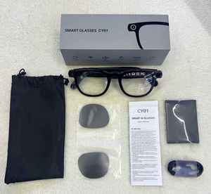 Lunettes intelligentes CY01, traduction en temps réel par IA, commande vocale, charge Type-C, monture en plastique et titane, avec microphone - Product Image 1