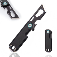 Couteau de poche pliant multifonctionnel en acier inoxydable, outil portable EDC pour l'ouverture de colis et de paquets