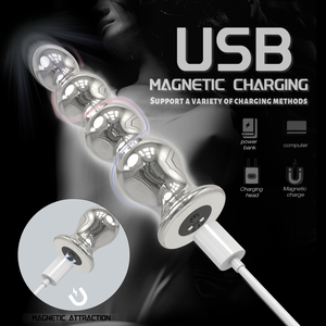 Вибратор-анальная пробка с дистанционным управлением для женщин, с металлическими шариками, водонепроницаемый, 300 г - Product Image 4