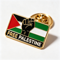 Broches personnalisées Palestine : Épingles à émail souple ou dur, broches à émail, badges, épingles à émail en forme de carte de Palestine, fabriquées sur mesure en usine