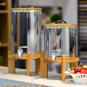 100 Persen Dispenser Minuman Kaca Borosilikat Tinggi Food Grade dengan Keran Dispenser Minuman Kaca