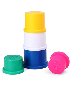 GIRNAR PRE SCHOOL SET This set has 3 educational toys namely shape sorter, <b>stacking</b> <b>rings</b> and build up beaker. - Product Image 3