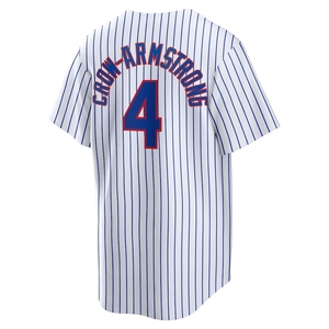 Maglia da <span class=keywords><strong>Baseball</strong></span> dei Chicago Cubs all'Ingrosso con Ricamo # 4 Crow-Armstrong # 8 Ian Happ # Abbigliamento da <span class=keywords><strong>softball</strong></span> 23 Ryne Sandberg - Product Image 2