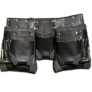 Bolsa de herramientas de trabajo pesado de 11 bolsillos de cuero tostado RVK11TL Bolsa de herramientas de construcción y carpintero OEM personalizable - Product Image 1