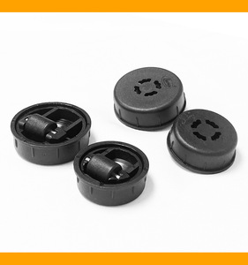Roulettes silencieuses intégrées dissimulées, mini-roulettes pivotantes en plastique noir avec frein de blocage total pour meubles et chaises de bureau - Product Image 6