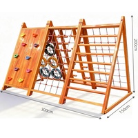 Pont d'équilibre en bois populaire pour enfants, équipement de sport extérieur en bois pour parc d'attractions, idéal pour le divertissement des enfants
