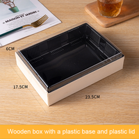 Boîte à emporter en papier kraft rigide biodégradable et recyclable, logo personnalisé, finition mate, emballage commercial pour sushis et salades