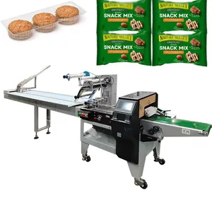 Machines à emballer multifonctionnelles pour gâteaux, pains, biscuits, bonbons, chocolats, gaufrettes, oreillers, flux pour petites entreprises