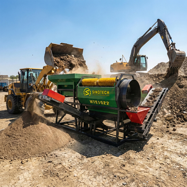 High Efficiency Mobile Trommel Screen Portable Rotary Drum Screening Equipment for Sand Gravel Mining Compost Separator
