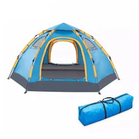 Camping 5 bis 8 Personen Voll automatisch Sechseckig Frei, um ein schnell öffnendes tragbares Zelt zu bauen