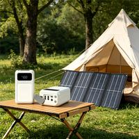 Prix d'usine, batterie solaire portable 24000mAh 100W MPPT, chargeur de batterie LiFePO4 USB, lampe torche LED, voyage en plein air, camping