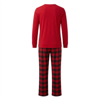 Ensemble de pyjamas de Noël assortis pour la famille, chemise à imprimé Père Noël rouge, pantalon à carreaux vert Buffalo, vêtements de nuit pour enfants et adultes