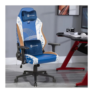 Vente en gros Chaise de jeu d'ordinateur en cuir bleu inclinable moderne <span class=keywords><strong>Gamer</strong></span> <span class=keywords><strong>Siege</strong></span> personnalisée avec fonction de refroidissement et oreiller magnétique - Product Image 1